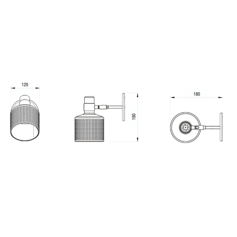 Specification Image for Bert Frank Riddle Single Wall Light