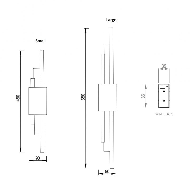 Specification image for Bert Frank Tanto Wall Light