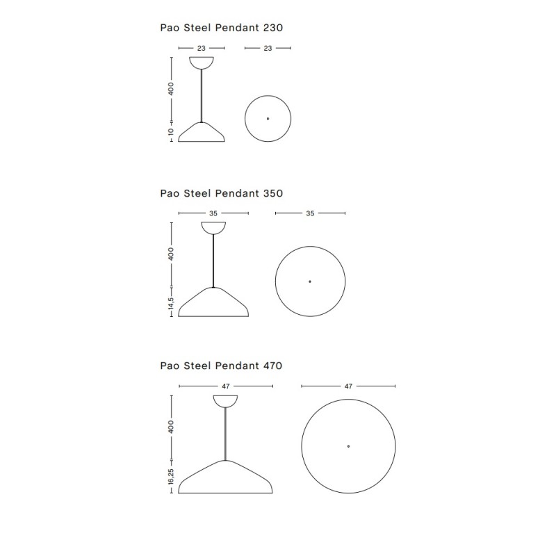 HAY Pao Steel Pendant Specification