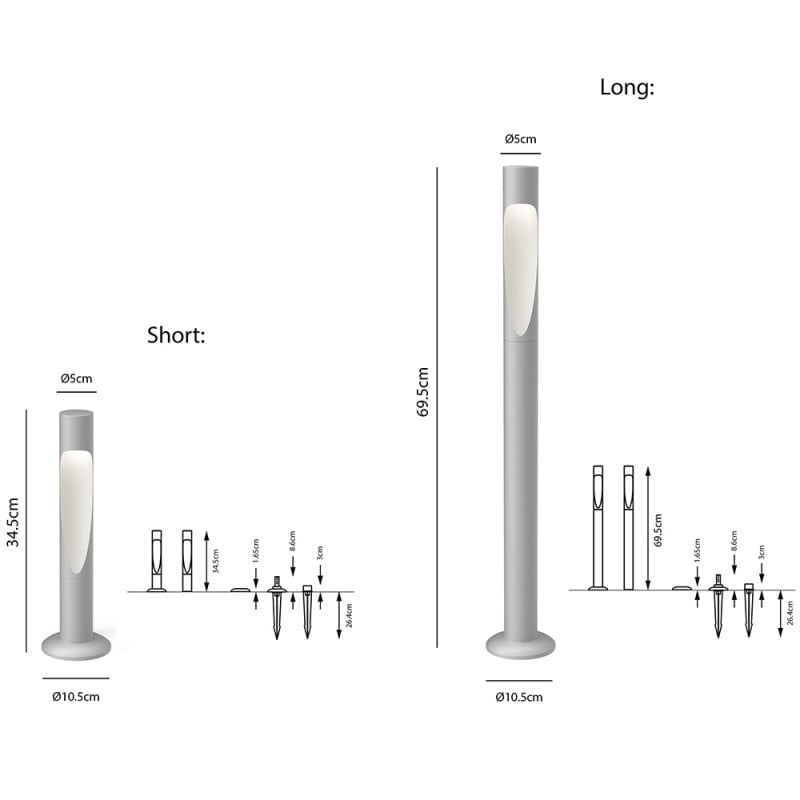 Specification Image for Louis Poulsen Flindt Garden Bollard LED Light
