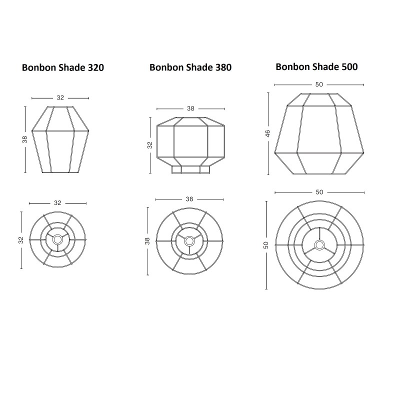 Specification image for HAY Bonbon Shade