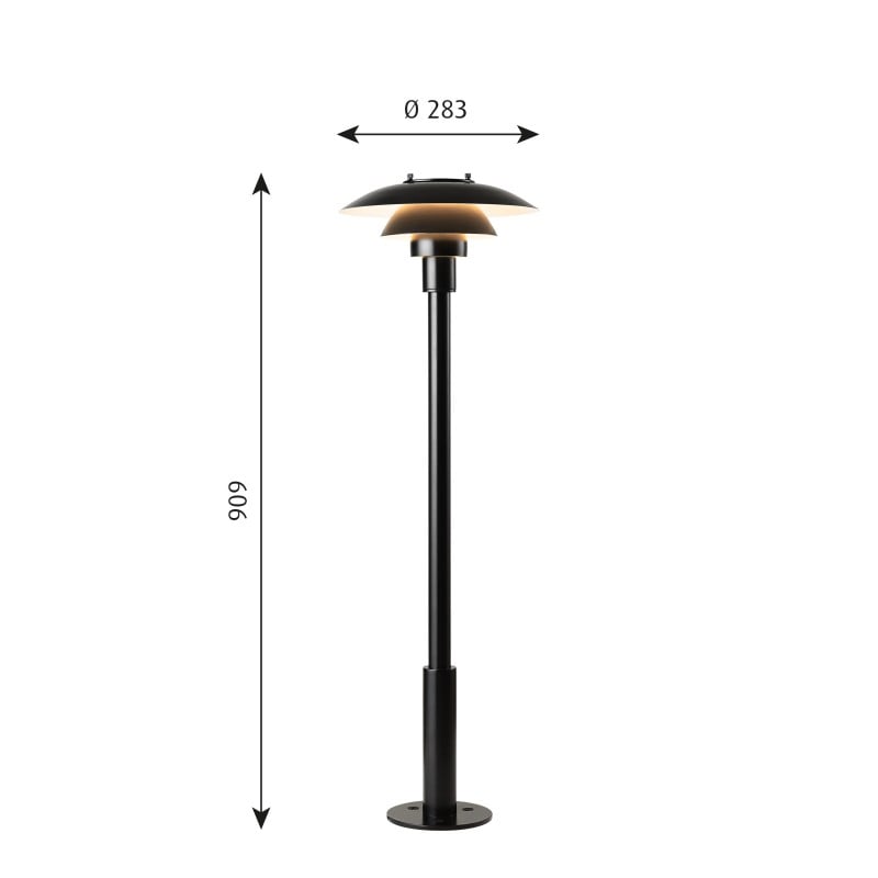 Specification image for Louis Poulsen PH 3-2½ Bollard