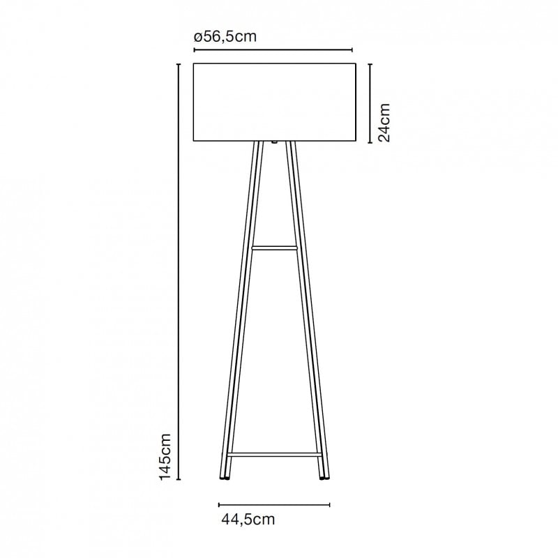 Specification image for Marset Cala Metal Floor Lamp