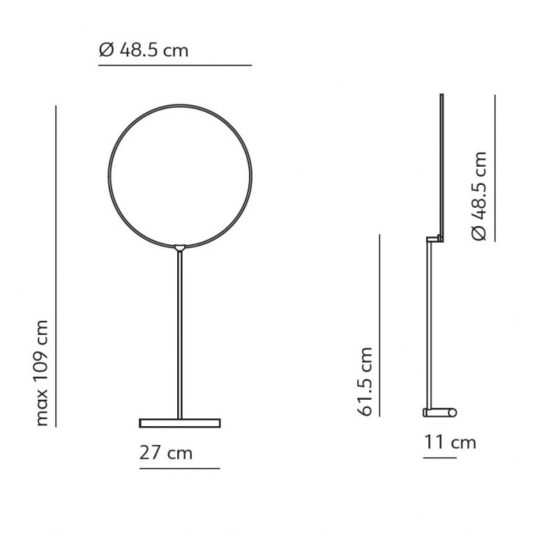 Specification image for KDLN Poise LED Table Lamp