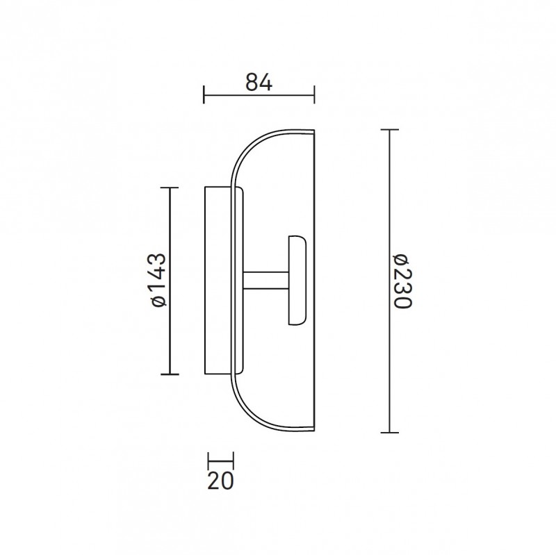 Specification image for Nuura Blossi LED Wall/Ceiling Light