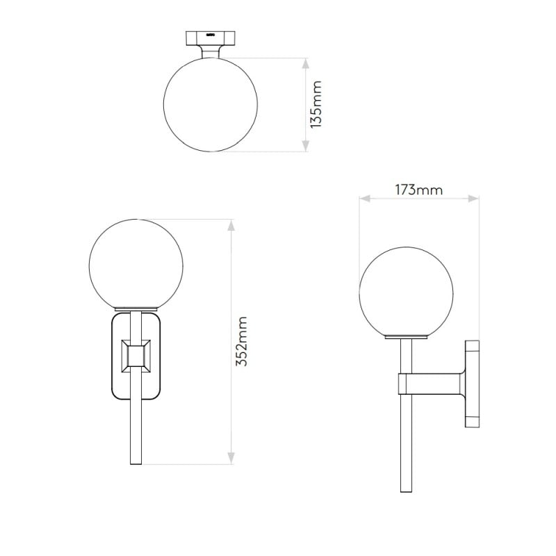 Astro Tacoma Single Wall Light Specification 