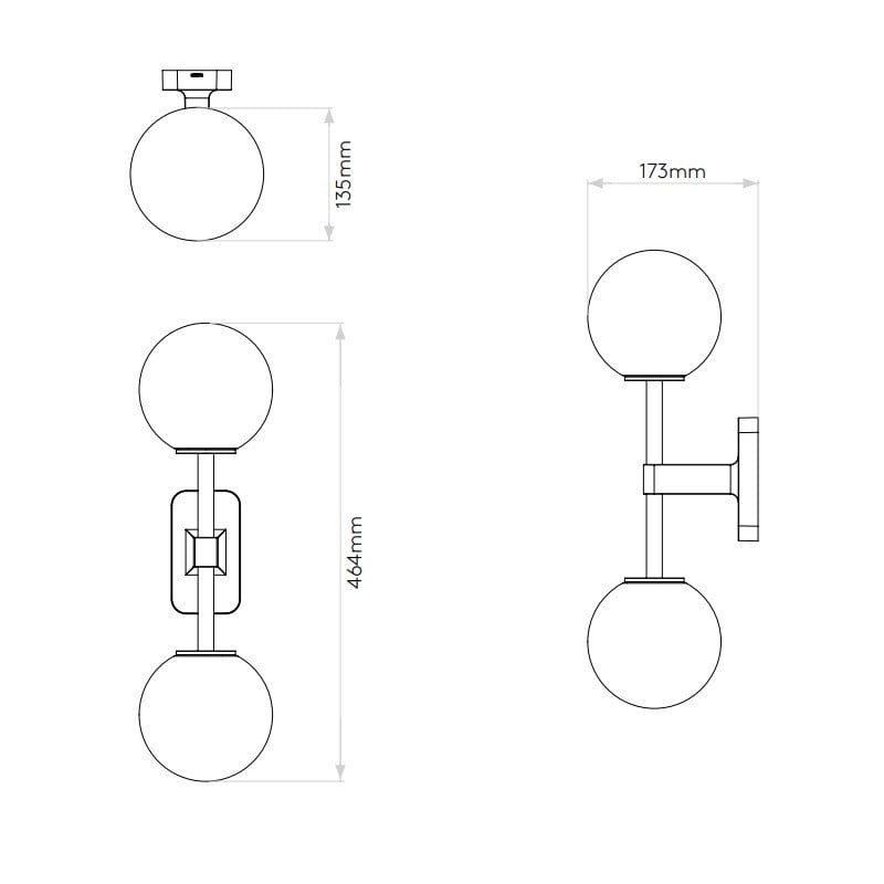 Astro Tacoma Twin Wall Light Specification