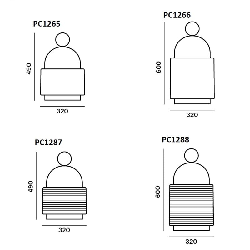 Specification Image for Brokis Dome Nomad LED Portable Outdoor Lamp