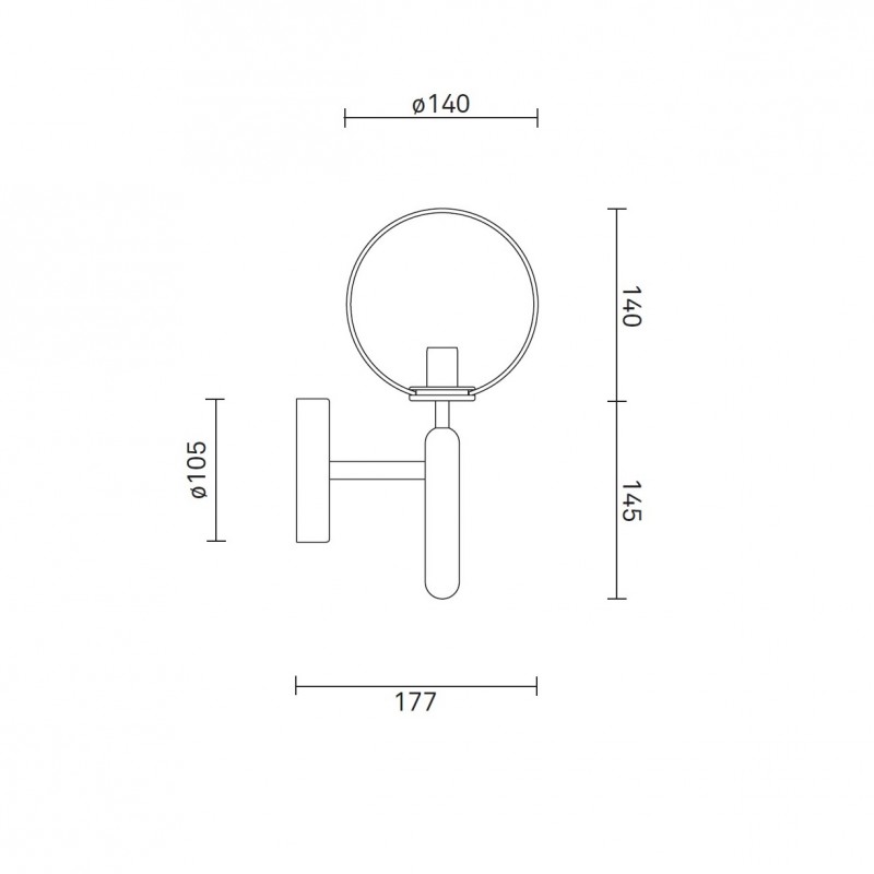 Specification image for Nuura Miira Wall Light