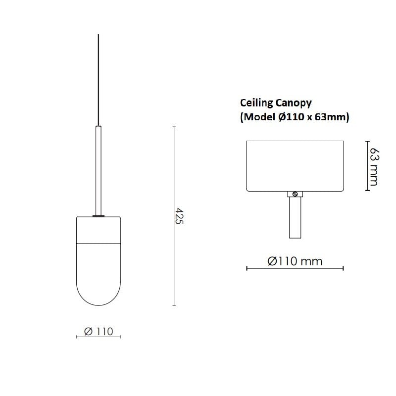 Rubn Vox Pendant Light Specification