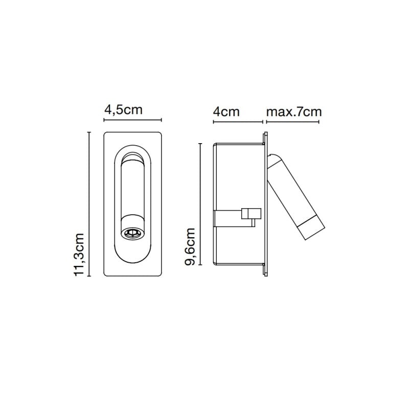 Marset Ledtube Mini LED Wall Light Specification 