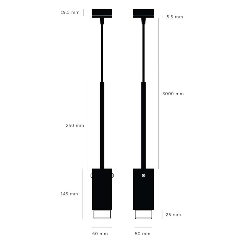 Specification image for Buster and Punch Exhaust Pendant