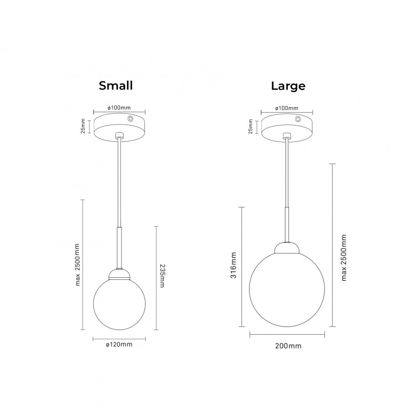 Specification image for Nuura Apiales 1 Pendant