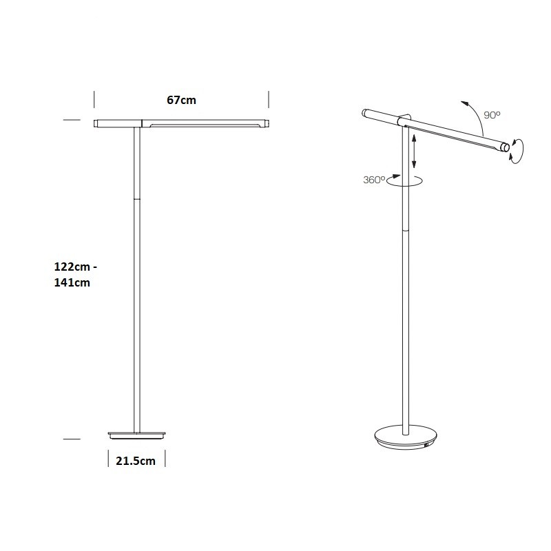 Pablo Brazo LED Floor Lamp Specification