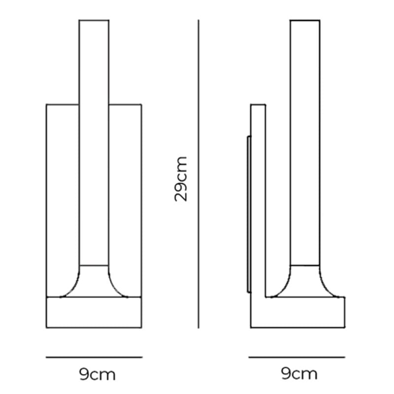 Specification Image for Kartell Goodnight LED Wall Light 