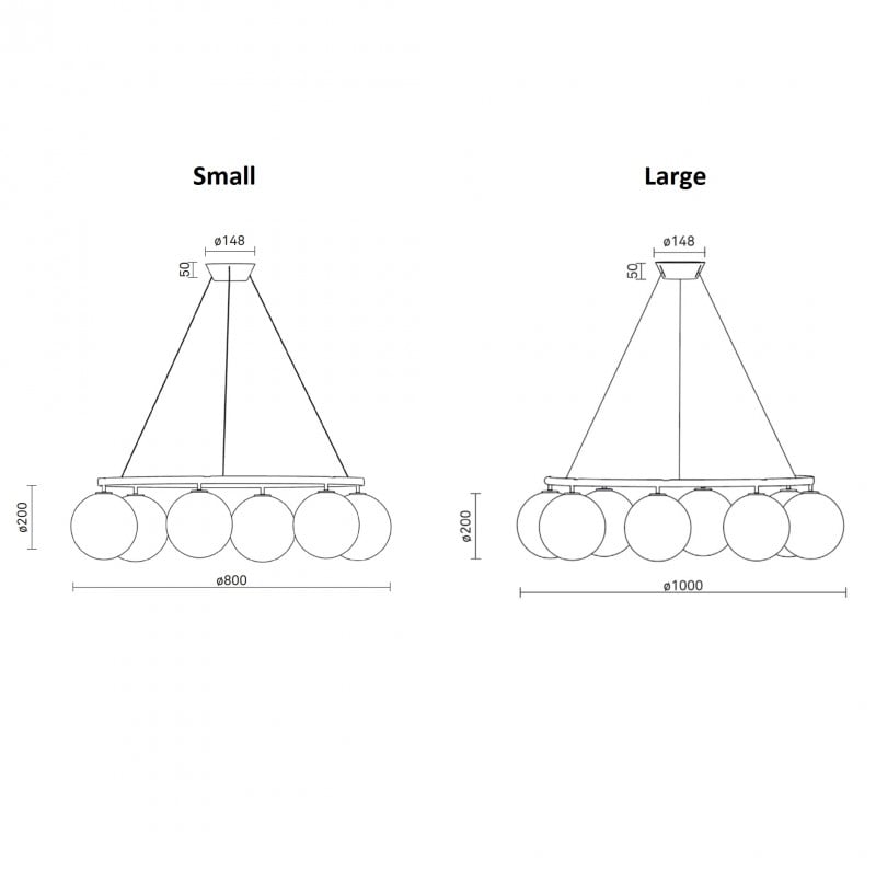 Specification image for Nuura Miira Circular Pendant