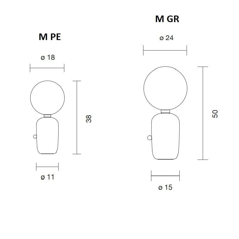 Parachilna Aballs M Table Lamp Specification 