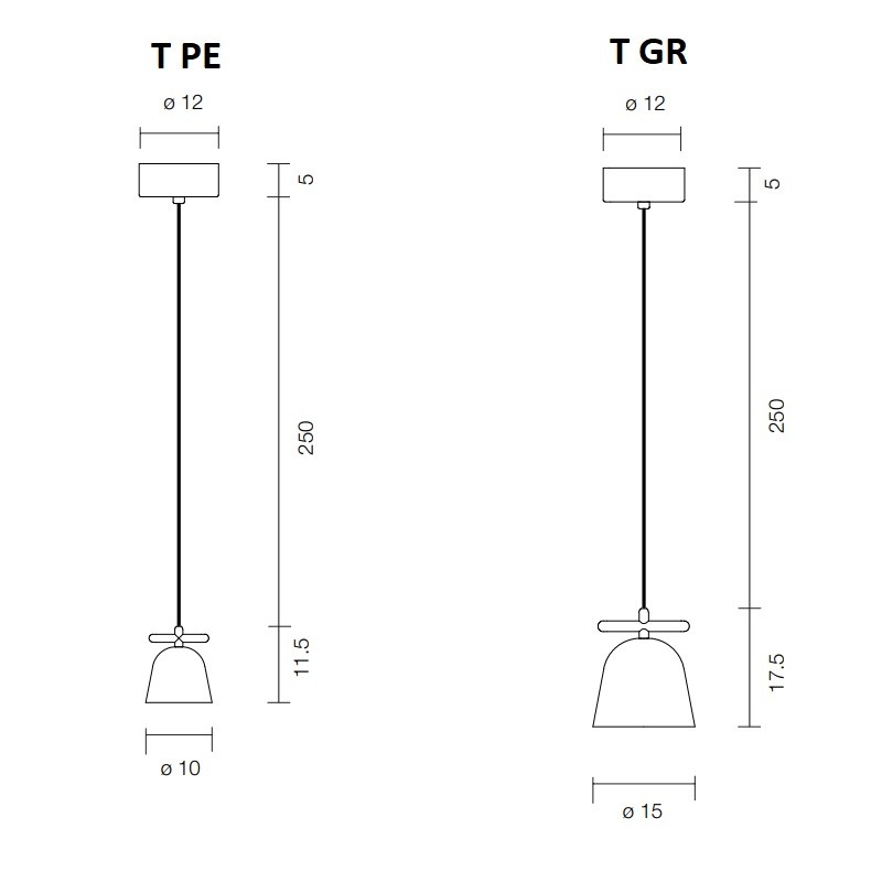 Parachilna Lighto T LED Pendant Light Specification 