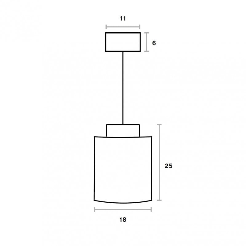 Specification image for Pholc Donna 18 Pendant