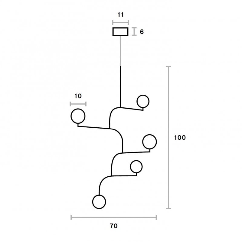 Specification image for Pholc Mobil 100 Pendant