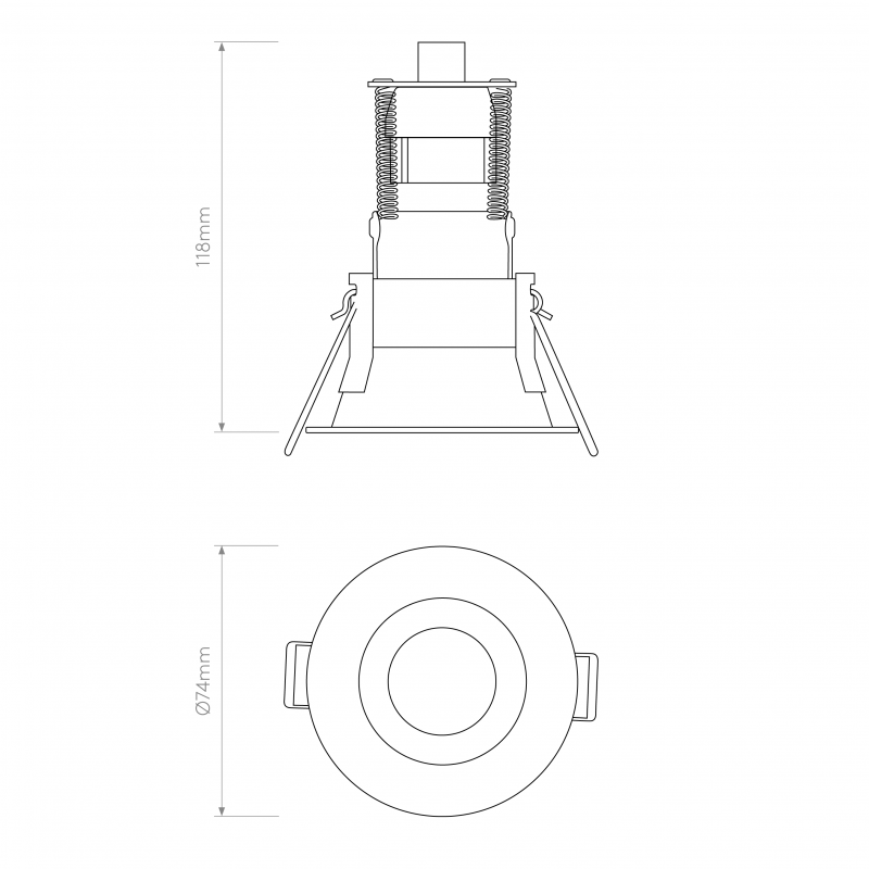 Specification image for Astro Minima Mini Recessed Light