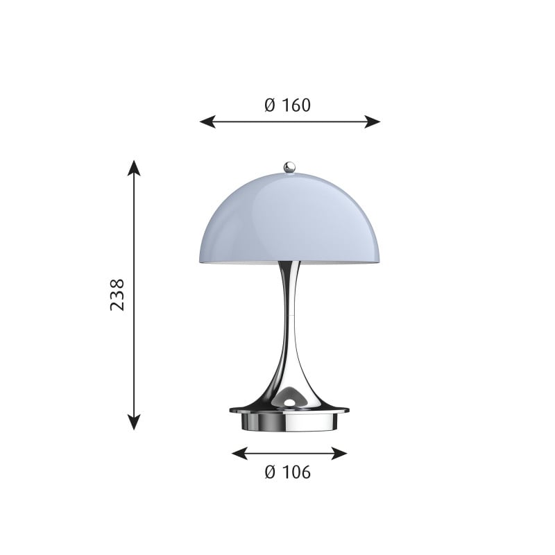 Specification image for Louis Poulsen Panthella 160 Portable 