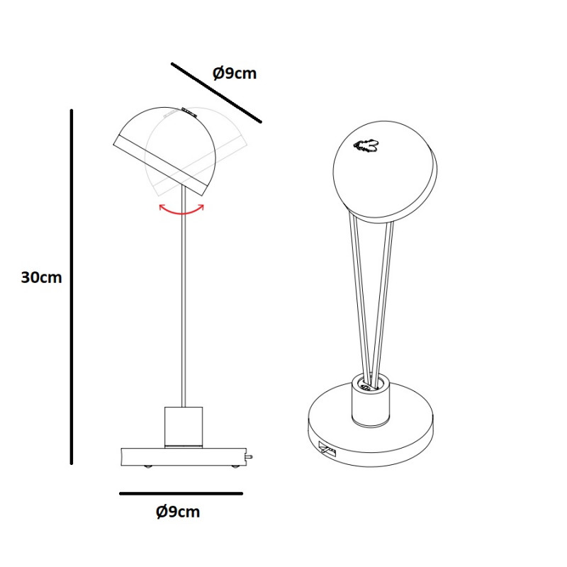 Catellani & Smith Ale BE T LED Portable Table Lamp Specification 