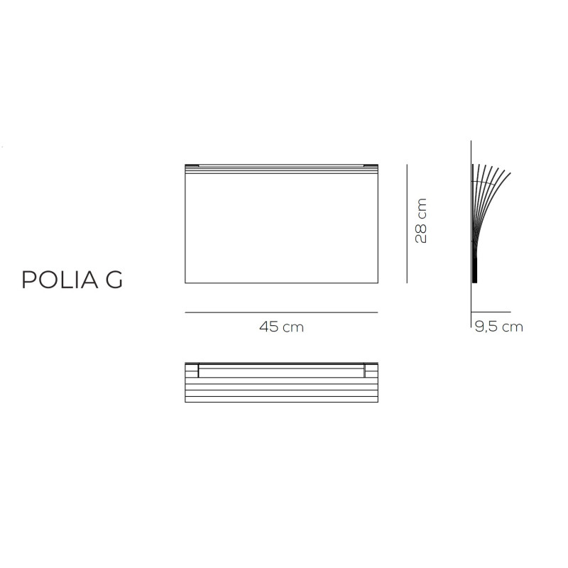 Specification image for Axolight Polia LED Wall Light