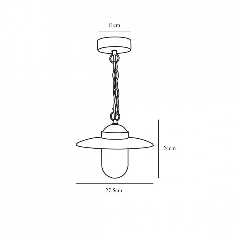 Specification image for Nordlux Luxembourg Outdoor Pendant