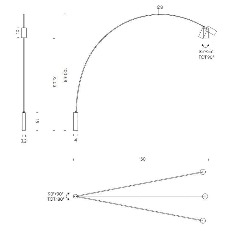 Nemo Lighting Fox LED Wall Light Specification