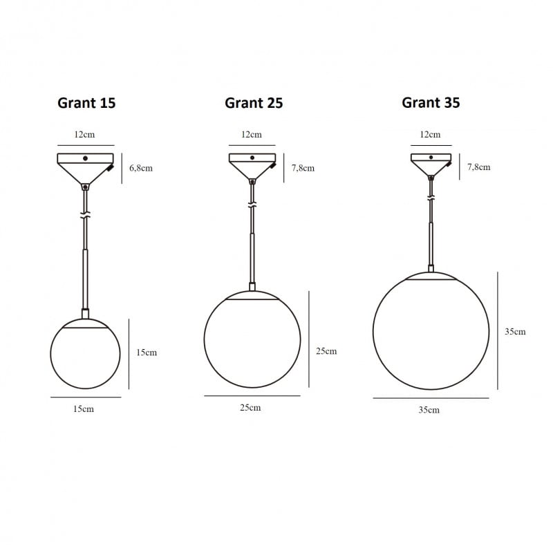 Specification image for Nordlux Grant Pendant
