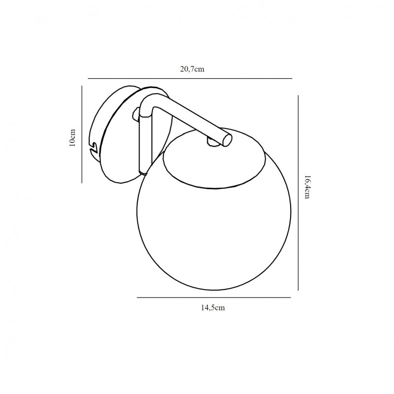 Specification image for Nordlux Grant Wall Light