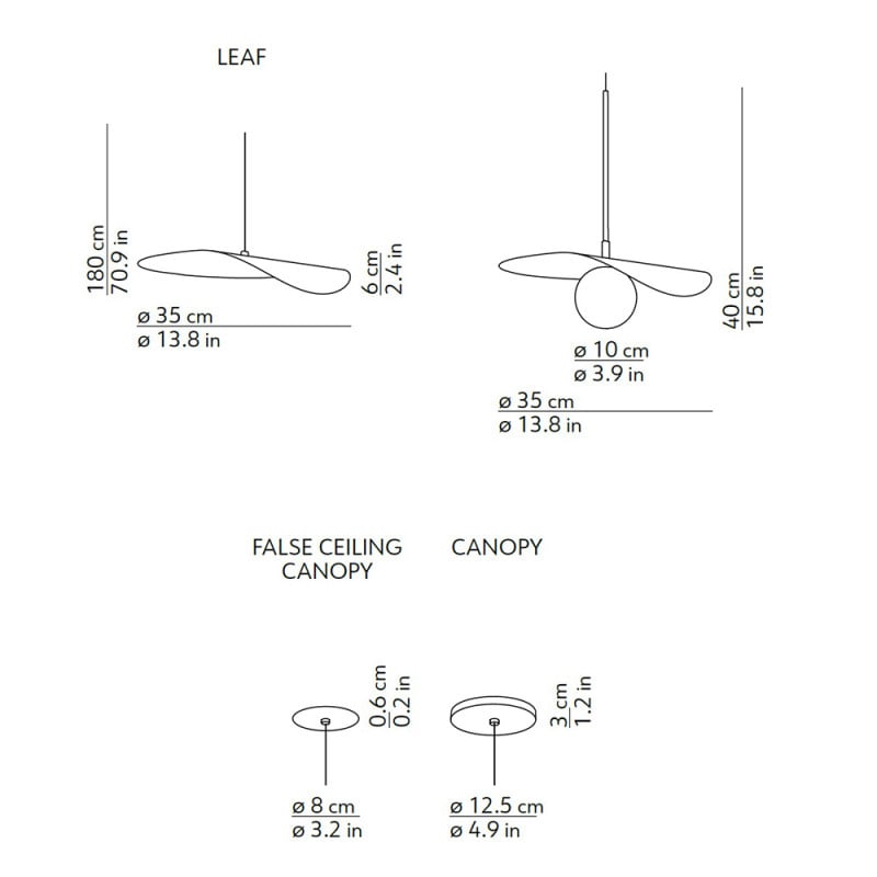 Specification image for KDLN Flow Suspension Light
