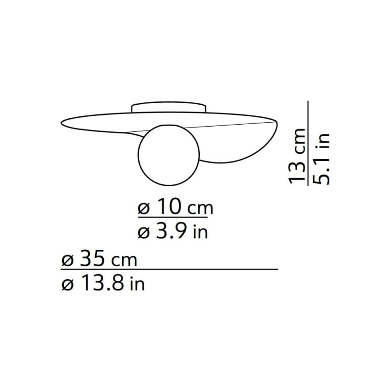Specification Image for KDLN Flow Ceiling Light