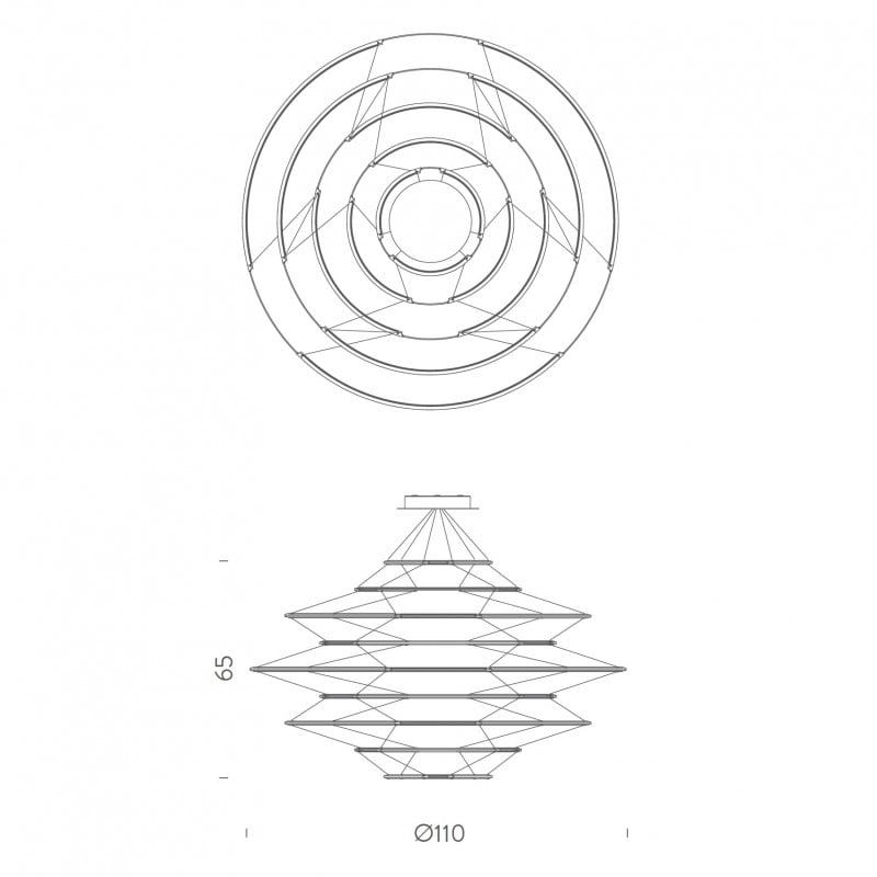 Specification image for Nemo Lighting Drop LED Suspension