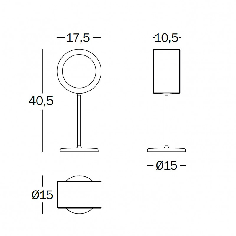 Specification image for Magis Lost LED Table Lamp