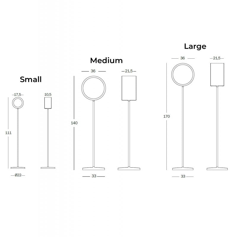 Specification image for Magis Lost LED Floor Lamp