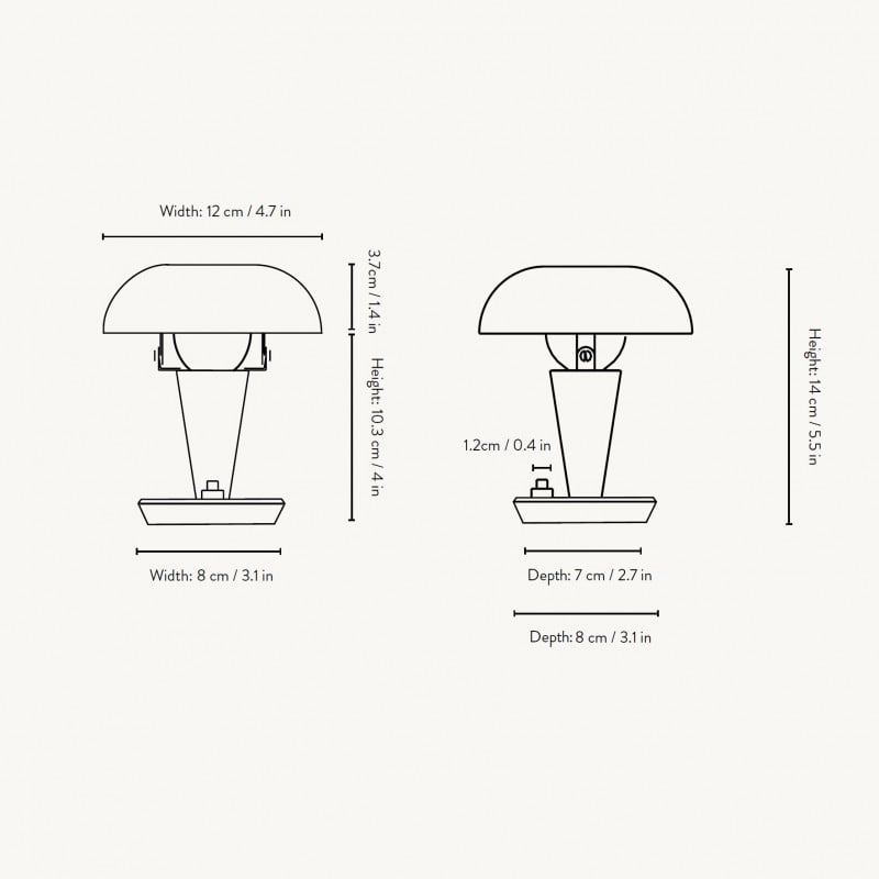 Specification image for ferm LIVING Tiny Lamp