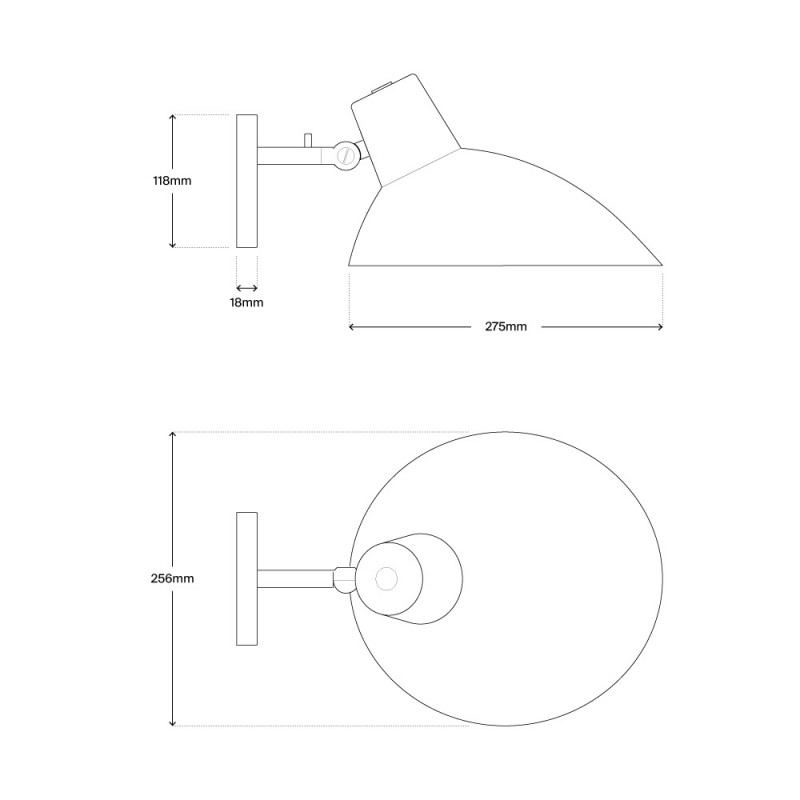 Specification image for Astep VV Cinquanta Wall Light