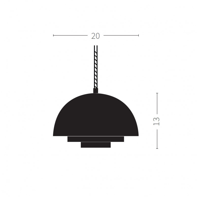 Specification image for Warm Nordic Milieu Colour Mini Mini Pendant Light