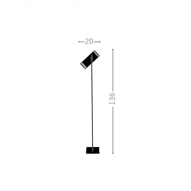 Specification image for Warm Nordic Trombone Floor Lamp