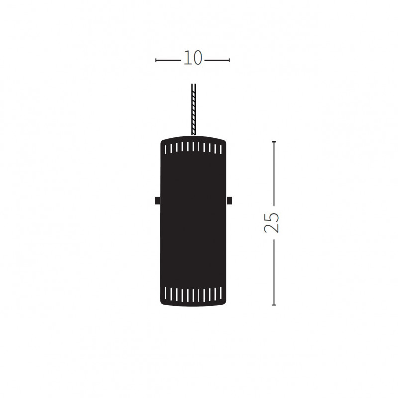 Specification image for Warm Nordic Trombone Cylinder Pendant