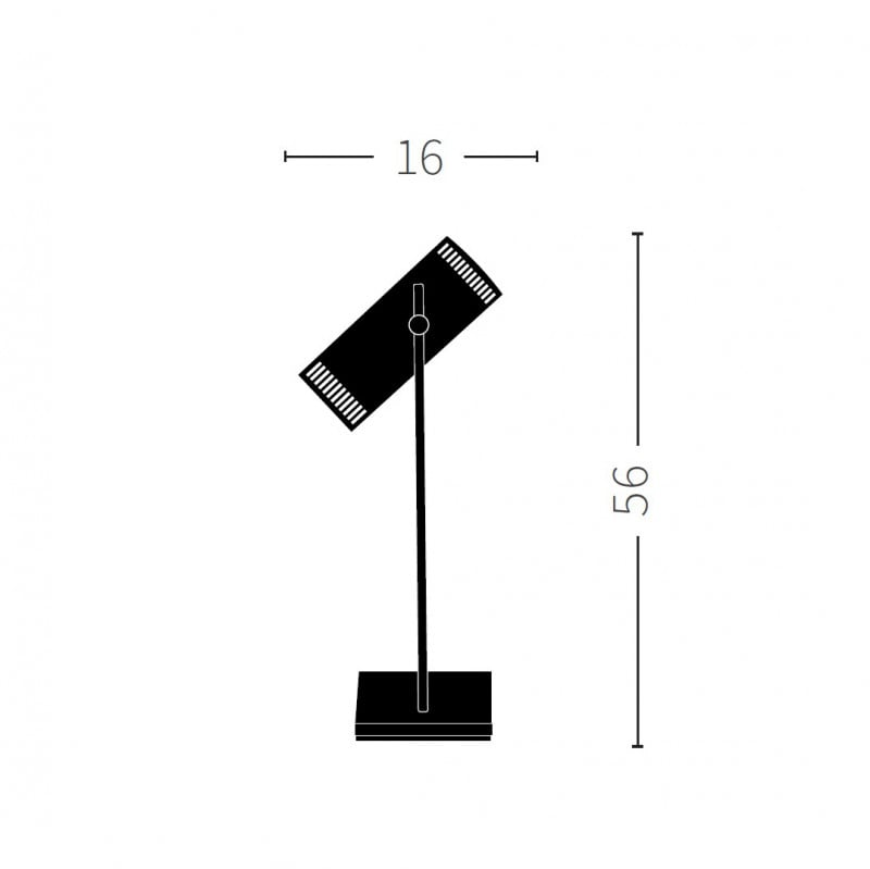 Specification image for Warm Nordic Trombone Table Lamp