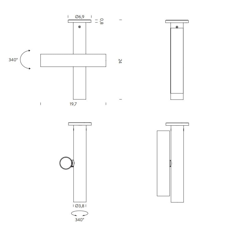 Nemo Lighting Tubes LED Ceiling Light Specification 