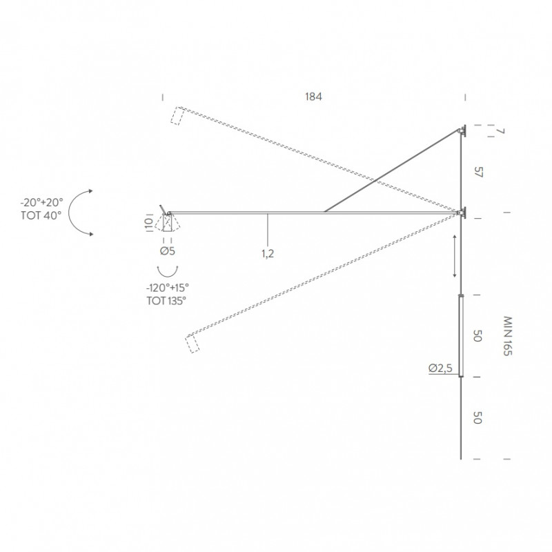 Nemo Lighting Swan LED Wall Light Specification 