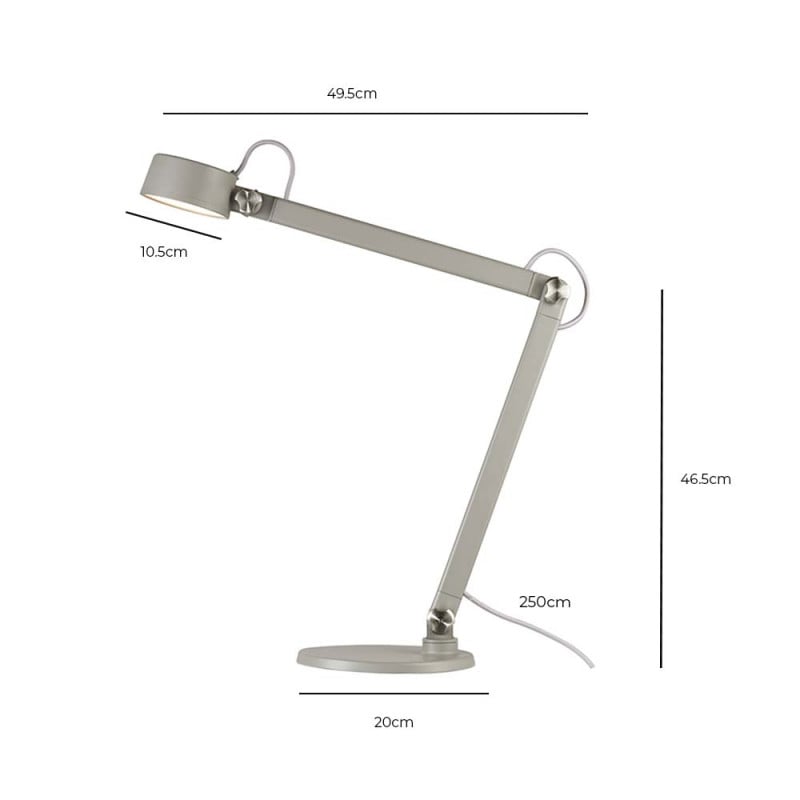 Specification Image for Design For The People Nobu Table/Wall/Clamp Lamp