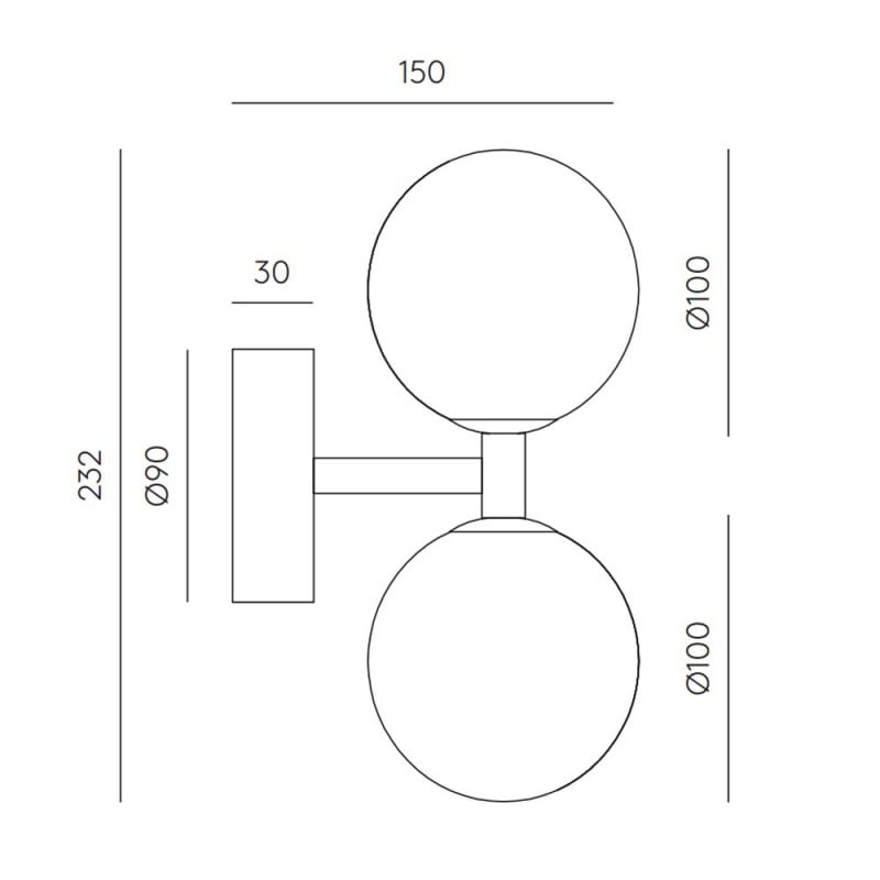 Specification Image for Aromas Del Campo Dalt Wall Light