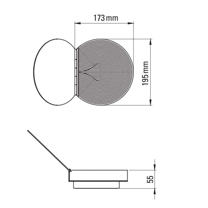 Specification Image for DCW editions Poudrier LED Wall Light