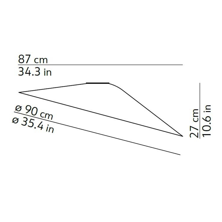 Specification Image for KDLN Kate LED Ceiling Light