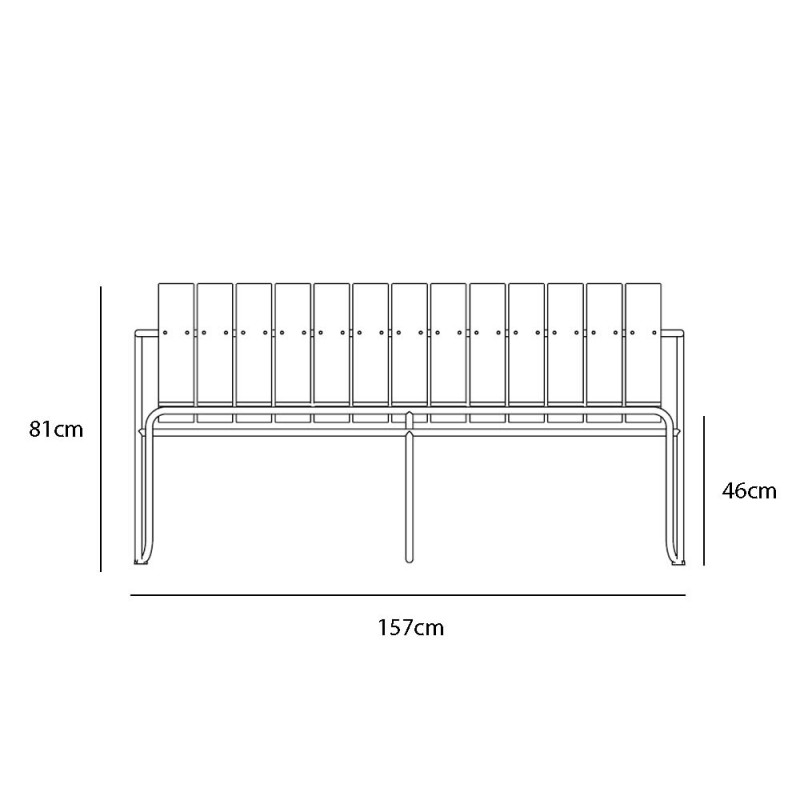 Specification Image for Mater Ocean Bench